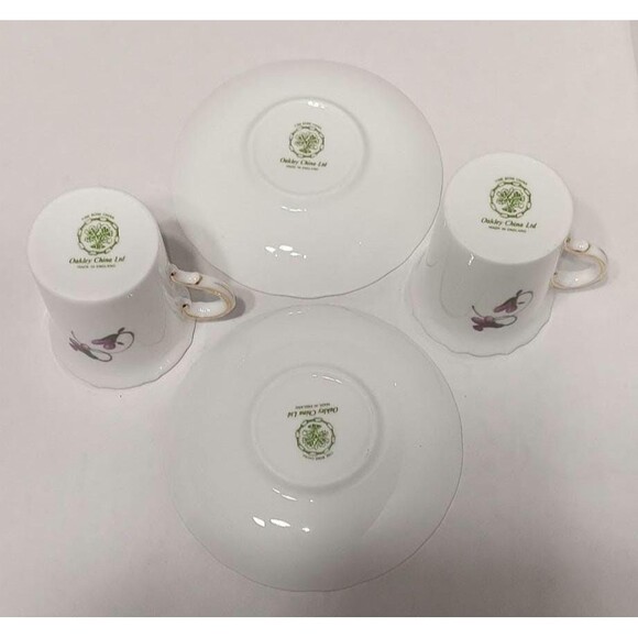 Vintage Oakley China Violet Teacup & Saucer Set - Fine Bone China England - Picture 4 of 8